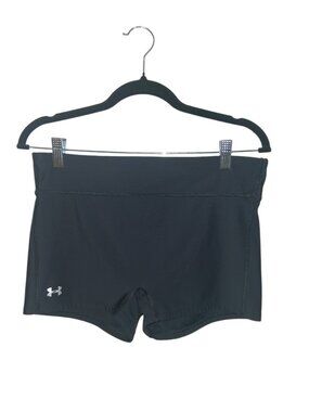 Under Armour Women's Black Compression Shorts Athletic Workout Training Yoga